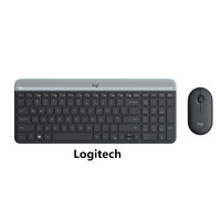 Juego de Teclado y Ratón Inalámbrico Delgado para Portátil MK470, Teclado USB de Plástico, Ratón Óptico de 1000DPI