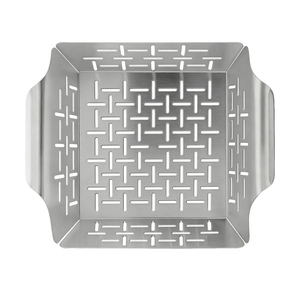 Panier à légumes en acier inoxydable Pinnovo, panier de cuisson durable pour accompagnements, compatible avec tous les grils <span class=keywords><strong>Weber</strong></span>, argent - Product Image 2