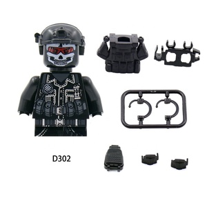 2024 Mini último militar fantasma especial policía estatuilla conjunto chaleco mochila cinturón arma bloque de construcción guerra personaje juguete - Product Image 3