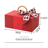 Caja de Regalo Personalizada de Cuero PU para Mujer, Caja de Embalaje Premium Vacía, Caja de Regalo para Novia con Asa y Cinturón con Lazo