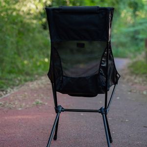 Chaise de plage pliable légère avec dossier haut inclinable en aluminium pour le camping et les parcs, avec sac de transport - Product Image 3