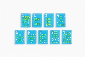 Tarjetas Educativas de Plástico con Esquinas Cuadradas, Juego de Mesa de Doble Cara, Herramienta de Aprendizaje, Diseño Personalizado, Color Azul - Product Image 3