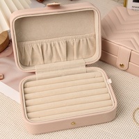 Boîte de rangement rectangulaire en cuir PU pour bijoux, idéale pour bagues de mariage, colliers, bracelets de voyage, boucles d'oreilles - Emballage carton
