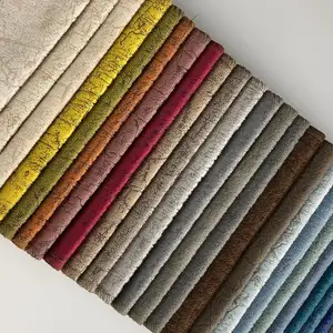 Hoge Kwaliteit Tricot Reliëf Fluwelen Bekleding Sofa Stof Jinyu Textiel 100 Polyester Textuur Gebreide Twee Plastic Zak Tie Geverfd