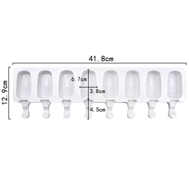 White 8 cavities ice mold