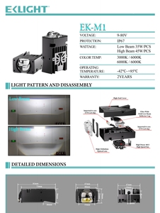 Nueva luz Led auxiliar Min Led lente de proyector Dual Color niebla Led lente 90W foco luz de trabajo para camiones coches motocicletas - Product Image 6