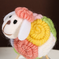 NOUVEAU Ornements modernes rustiques en feutre de laine d'agneau, motifs de moutons en feutre de laine, artisanat fait main pour la décoration intérieure et le rangement