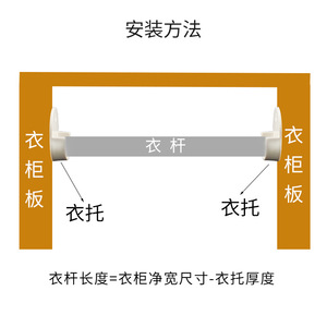 Yingya <b>Wardrobe</b> Plastic Clothes Rod Support Base Wall Mount Non Detachable Injection Molding Modern Simple Cupboard <b>Hardware</b> - Product Image 4