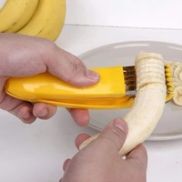 Pemotong Pisang - Pemotong Buah dari Baja Tahan Karat untuk Irisan Cepat & Rata
