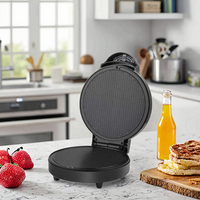 Machine à mini-donuts et gaufres électrique en aluminium 1000W, plaques antiadhésives de 20 cm de diamètre, appareil pour le petit-déjeuner