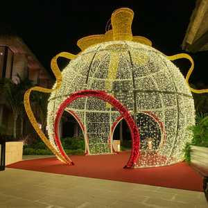 Arco de Luces LED 3D con Diseño de Bola, IP65, para Decoración Navideña de Calles, Plazas Comerciales y Exteriores, Color Personalizable - Product Image 1