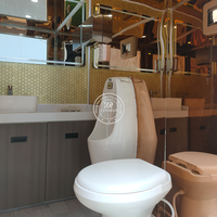 Mobile luxe extérieur portable WC personnalisé VIP toilettes remorque toilette camping WC et douche remorque camion