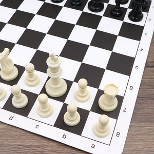 Soft PU Leather Chess <strong>Board</strong> Foldable &amp; Portable <strong>Checkerboard</strong> Mat for Family Games &amp; Beginners Customizable - Product Image 2