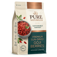 Bolsa de Embalaje para Bayas de Goji, Libre de BPA, Personalizada, de 250g, con Fondo Plano, Cierre Hermético, Fácil de Abrir, con 8 Sellos Laterales