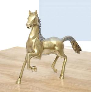 Exhibición de caballo corriendo de latón dorado, figuritas de diseño de animales, regalo de caballo, exhibición decorativa, Escultura Moderna de China - Product Image 2