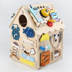 Juguete Montessori, Tablero de Actividades, Casa de Madera para Niños, Tablero de Actividades Montessori, Juguete de Aprendizaje de Habilidades para la Vida, Regalo - Product Image 2
