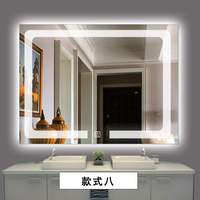 Miroir rétroéclairé rectangulaire de style moderne Miroir à led intelligent pour salle de bain Miroirs de bain à led avec lumière