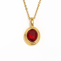 Style ancien ins niche haute qualité sens du zircon collier femme léger luxe tempérament tout-plaqué titane acier 18k or stylo
