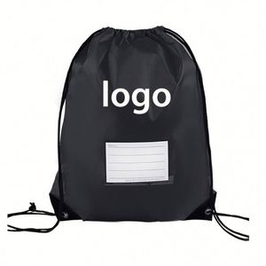 Diy Clothes Shoes Machine Washable Backpack With Id Card Slot Women Men Black <b>Drawstring</b> <b>Bags</b> for Football - Product Image 1