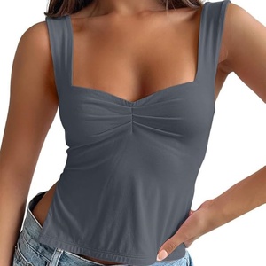 Trendy Queen - Tops Cortos de Punto Transpirables para Mujer, Tops sin Espalda, Ropa Básica de Verano para Adolescentes, Tops Cortos Bonitos para Mujer - Product Image 4