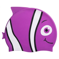Bonnet de bain pour enfant en silicone souple, durable, écologique, imperméable, avec un design de dessin animé élastique