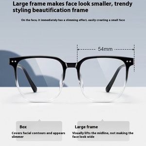 Kính cận thị khung đen mới củ<span class=keywords><strong>a</strong></span> phụ nữ với Cuốn Sách Nhỏ màu đỏ có thể điều chỉnh màu đỏ chống ánh sáng màu xanh Tremolo và khung lớn trơn trực tuyến - Product Image 3