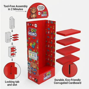 Exhibidor de Cartón Personalizable para Juguetes |   Exhibidor de Figuras de Pie para Piso |   Expositor para Figuras de Acción y Tiendas de Modelismo - Product Image 4