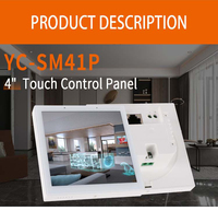 Sunworld YC-SM41P AC 110-240V Écran tactile IPS de 4 pouces avec RJ45/POE/RS485 pour interphone sans fil pour maison intelligente