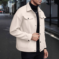Veste décontractée pour homme, style sport et affaires, manteau d'automne et d'hiver, col montant, simple boutonnage, en laine, revers croisés, pour les États-Unis et l'Europe