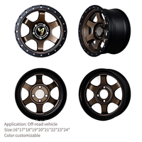 Nouvelles jantes en alliage d'aluminium pour SUV, 16-24 pouces, 5x114.3, 5x127, 5x150, 6x139.7, tout-terrain, à déport profond, avec système Beadlock