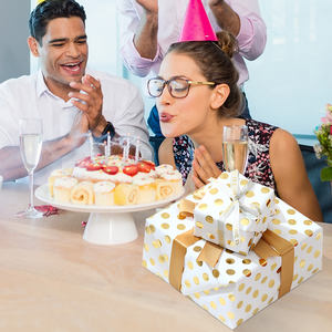 Recyclable Wholesale Customization <b>Birthday</b> Christmas Party Roll Gold Foil <b>Paper</b> 0.4*3m Gift Box Custom <b>Wrapping</b> <b>Paper</b> - Product Image 6