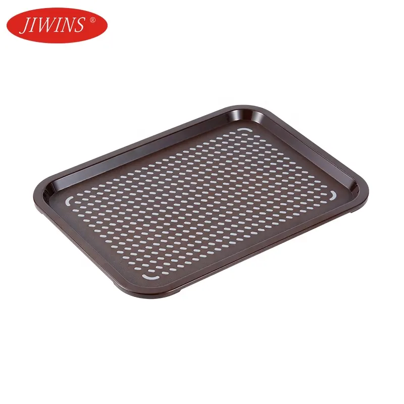 Guangdong perfect co ltd Non-slip fast food tray restaurant plastic serving tray ABS TPR material high quality food trays