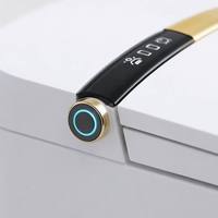 Toilette intelligente moderne avec télécommande, siège chauffant, siphon en P et siphon en S