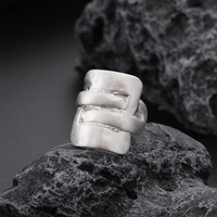 TongLing Zink legierung nickel freie klobige Ringe geometrische breite Metall quadrat ringe für den Großhandel