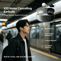 Écouteurs sans fil personnalisés avec logo, suppression du bruit, écouteurs Bluetooth intra-auriculaires et écouteurs à réduction de bruit