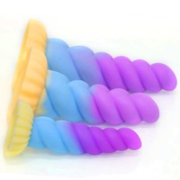 Plug anal en silicone torsadé coloré Expansion de forme spéciale pour la masturbation des hommes et des femmes Dilapis doux