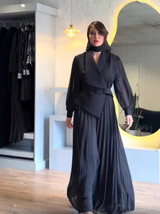 2025 महिलाओं का नया प्रिंट सूट सिंगल लंबी आस्तीन वाली लंबी आस्तीन वाली आस्तीन के साथ दो टुकड़े - Product Image 3