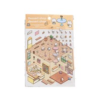 Scene Storage Mini World Series Stress Relief Handgemaakte DIY decoratieve ambachtelijke stickers voor dagboekscènepresentatie decoratie