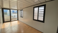 Conteneur de bureau modulaire portable de 20 pieds, conteneur de magasin, maison préfabriquée, maison en conteneur, maisons préfabriquées