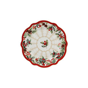 18 قطعة سيراميك يوم الكريسماس أطباق عشاء بورسلين على طراز عيد الميلاد الجديد أطباق خدمة - Product Image 4