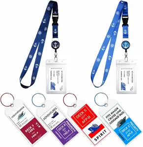 प्रोमोशनल उपहार अनुकूलित लोगो बैज रील आईडी कार्ड धारक चाबी का गुच्छा गर्दन डोरी