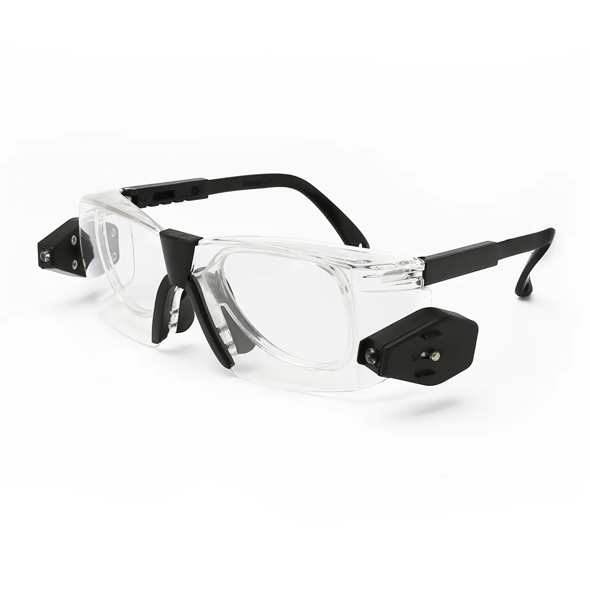 แว่นตาห้องปฏิบัติการใสแบบมืออาชีพ,แว่นตานิรภัยป้องกันการสาดป้องกันหมอกพร้อมไฟ LED