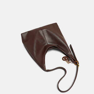 Sac à main pour femme Miaoli, grande capacité, sac à bandoulière en cuir de vachette - Product Image 1