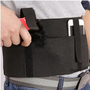 YAKEDA fascia di pancia regolabile nascondere portare fondina in vita in Neoprene invisibile nascosto Cummerbund nascondere cintura tattica fondina