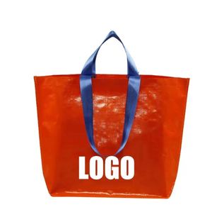 Sac en PP tissé réutilisable personnalisé 140 g/m², écologique, pliable, pour les courses, avec poignées, style pliable - Product Image 3