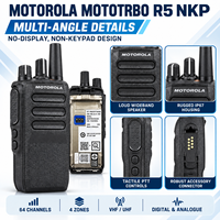 Radio portable numérique Motorola R5 NKP MOTOTRBO VHF UHF 400-527 MHz, talkie-walkie robuste sans clavier pour les équipes d'entreprises et d'entrepôts