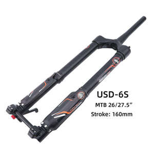 Fourche <span class=keywords><strong>avant</strong></span> DNM USD-6S à double amortisseur hydraulique à contre-coup, <span class=keywords><strong>axe</strong></span> de 110 * 15 mm pour <span class=keywords><strong>VTT</strong></span> 26/27,5 pouces - Product Image 5