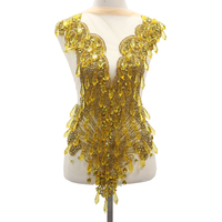 Nouvelle Grande Applique de Robe en Strass et Pierres de Cristal pour Robe de Mariée, Robe de Soirée de Mariage et Robe de Danse