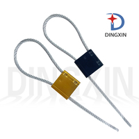 Candado de Cable para Puerta de Contenedor DX203C, ABS+Acero, Diámetro del Cable 3.0mm, Números de Serie Personalizados Impresos con Láser para Puertas de Camiones