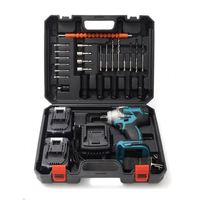 Perceuse à percussion sans fil 21V au lithium, kit combiné DIY, ensemble de perceuses électriques pour la maison et l'industrie